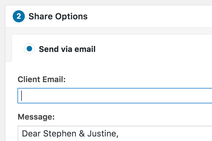 Share collections via email